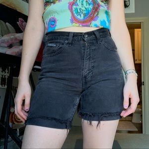 Vintage Black Jean Shorts